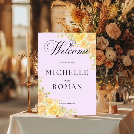 Wedding Welcome Sign - Design 482