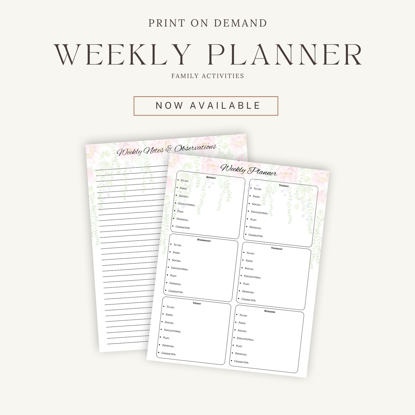 Weekly Planner - Floral 1