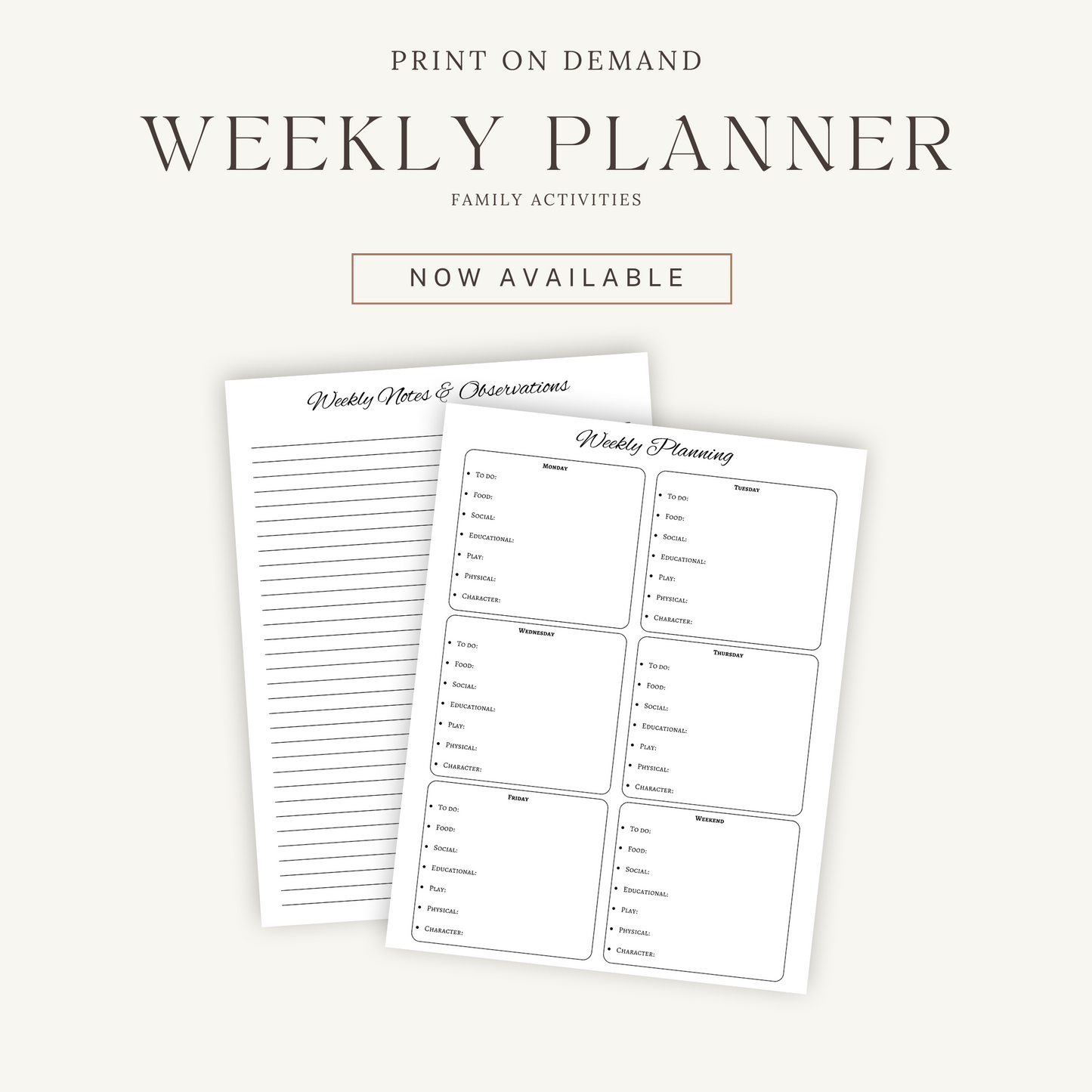 Weekly Planner